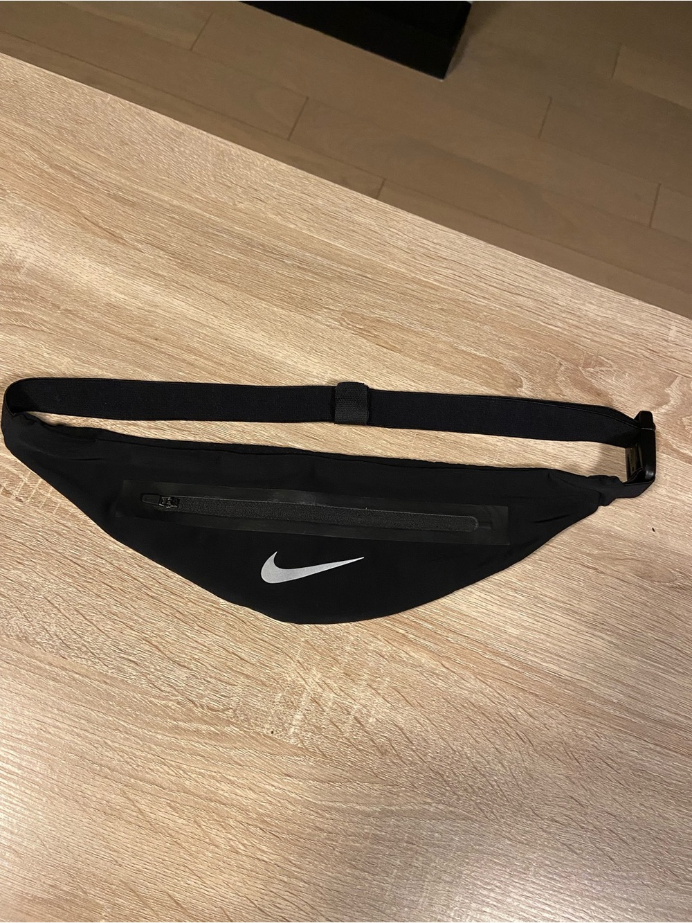 Nike Black Waist Pack with White Swoosh